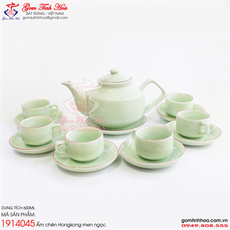 Ấm chén Hongkong men ngọc
