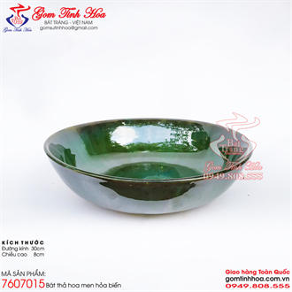 Bát thả hoa gốm sứ men hỏa biến