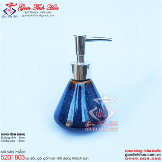 Bình lọ nước rửa tay gốm sứ men hỏa biến