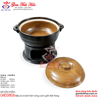 Bếp sứ đốt nến và bát hâm nóng đồ ăn gốm sứ
