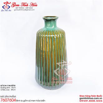 Chai lọ gốm sứ decor men hỏa biến