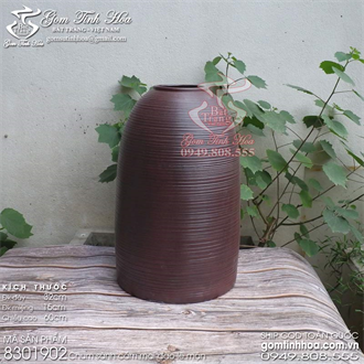 Chum sành 60cm cắm mai đào Tết vân giả vuốt