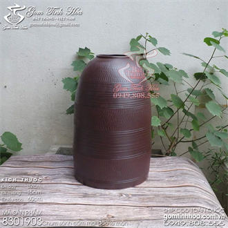 Chum sành 60cm cắm mai đào Tết vân ganh giả vuốt