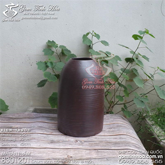 Chum sành 42cm cắm cành đào cành lê vân giả vuốt
