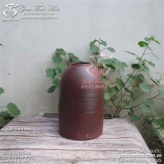 Chum sành 42cm cắm cành đào cành lê vân ganh giả vuốt