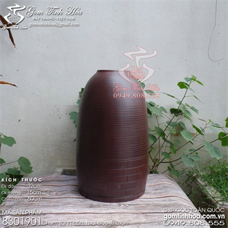 Chum sành 60cm cắm mai đào Tết vân gạch
