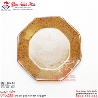 Đĩa sứ bát giác đồ dùng nhà hàng, đồ dùng quán cà phê