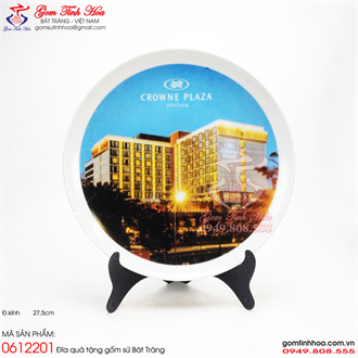Đĩa in ảnh Đĩa in logo biểu trưng Đĩa quà tặng 27,5cm