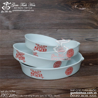 Bộ 4 đĩa mài sừng tê giác bằng gốm sứ cao cấp