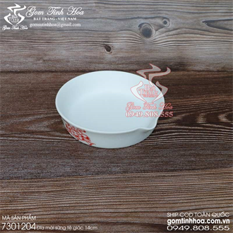 Đĩa mài sừng tê giác bằng gốm sứ 14cm