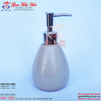 Lọ nước rửa tay đồ dùng khách sạn men trứng sáo
