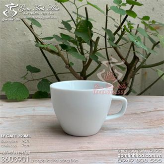 Ly cafe cappuccino 220ml dáng Đức