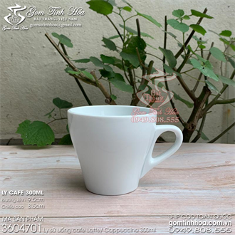 Ly cốc sứ uống cafe latte cappuccino 300ml