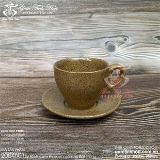 Ly tách cafe Espresso 120ml gốm sứ men gốm tuyền