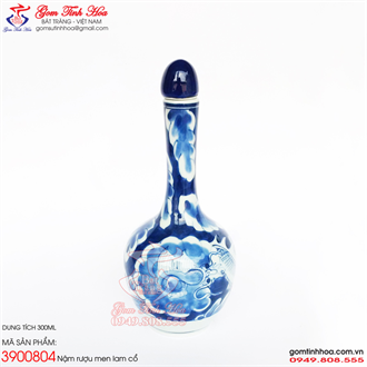 Nai sứ rồng ẩn men lam cổ