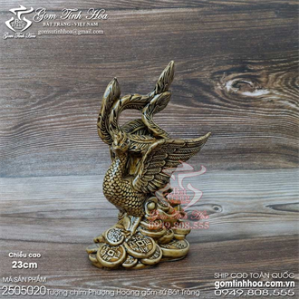 Tượng chim Phượng Hoàng linh vật phong thủy gốm sứ