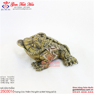 Tượng Thiềm Thừ gốm Bát Tràng