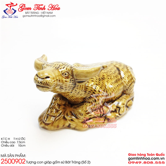 Tượng con giáp tuổi Sửu gốm sứ phong thủy