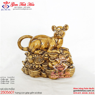 Tượng con giáp tuổi Tý bằng gốm sứ