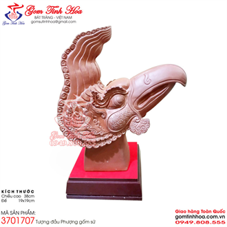 Đầu Phượng màu gốm đất nung cổ vật Hoàng Thành Thăng Long phục chế