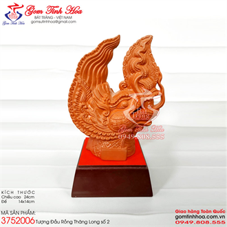 Tượng đầu rồng thời Lý màu gốm đất nung