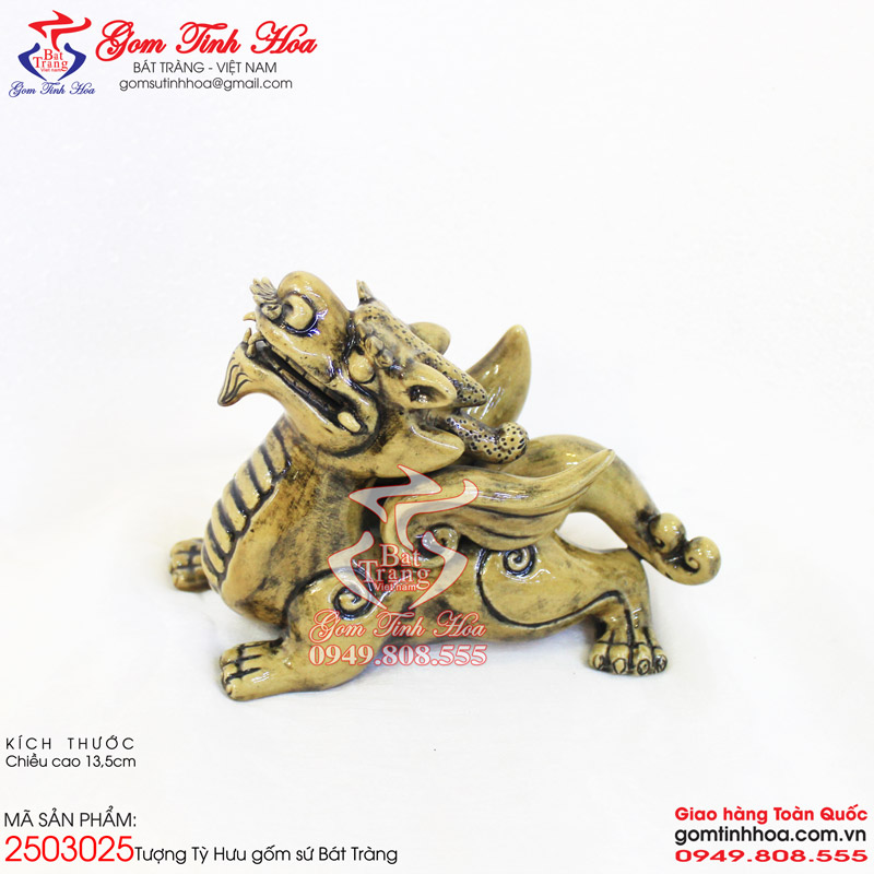 Tượng Tỳ Hưu gốm sứ Bát Tràng Gốm Tinh Hoa Tượng Tỳ Hưu gốm sứ